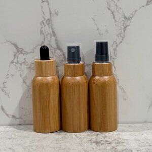 Variety Sets ~ 20mL Amber Glass (Bamboo Wrap) Essential Oil Bottles ~ Set of 3